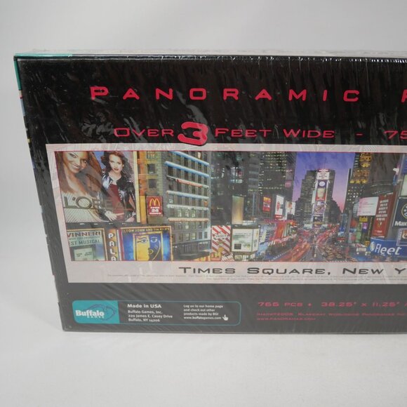 Times Square New York Panoramic Puzzle 750 Pieces Over 3' Wide Buffalo Games NIB - Picture 4 of 5